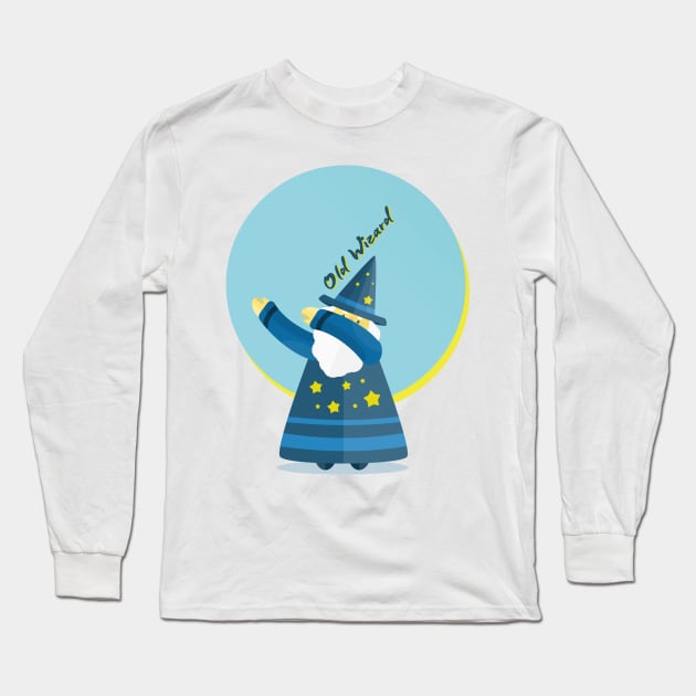 Old Wizard Character Long Sleeve T-Shirt by ArtsByNaty